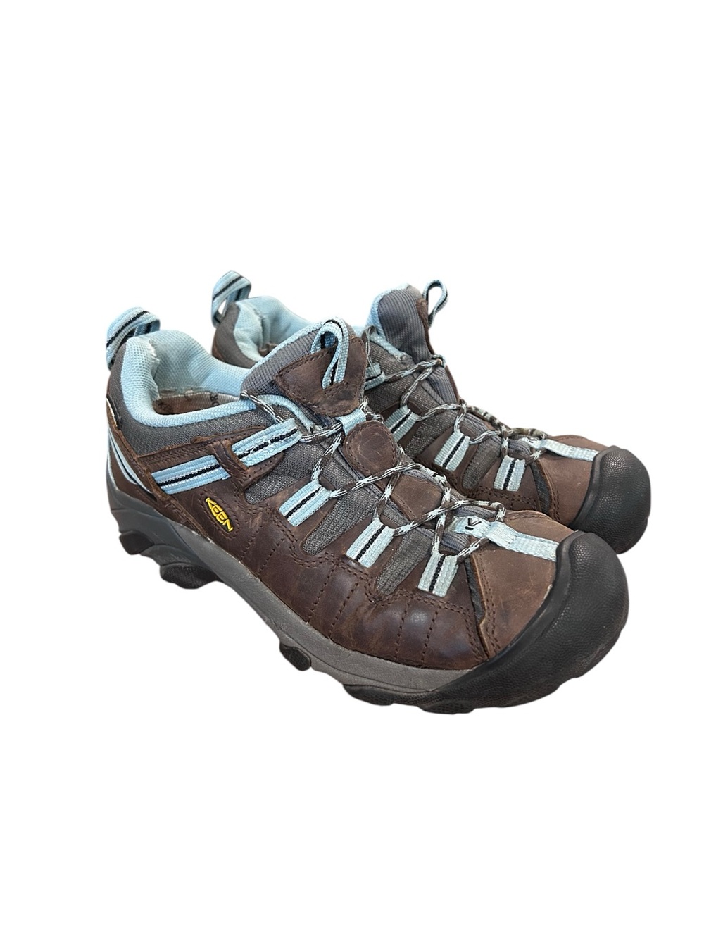 KEEN Womens Targhee II Waterproof Hiking Shoes Brown Blue Size 10